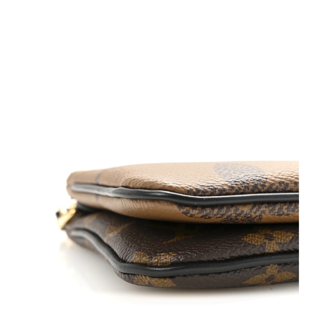 Louis Vuitton Monogram Reverse Double Zip Pochette COA included - Picture 8 of 12